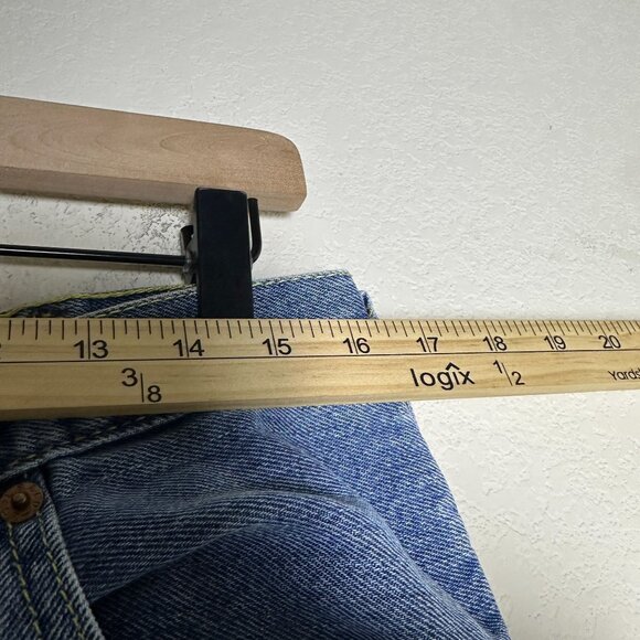 Levi 517 Denim Jean Pant Men 36x30 Western Blue Distressed Ripped Straight Boot - Picture 4 of 14